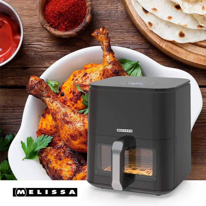 Bild 2 för Digital Hot Air Fryer XL – 5L, timer, 8 förinställningar, svart