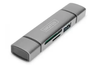 Produktfoto för DIGITUS DA-70886 - Kortläsare (SD, microSD) - USB 3.0/USB-C