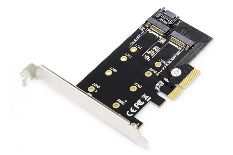 Alternativ bild 0 för DIGITUS DS-33170 - Gränssnittsadapter - M.2 - 2 Kanal - M.2 Card - PCIe 3.0 x4