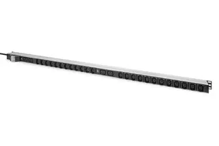 Produktfoto för DIGITUS - Grenuttag - 32A - AC 230 V - 8000 Watt - 73000 VA - 1-fas - ingång: IEC 60309 - utgångskontakter: 28 (4 x IEC 60320 C19, 24 x IEC 60320 C13) - 0U - 3 m sladd - svart