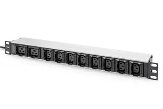 Produktfoto för DIGITUS - Kraftdistributionsenhet (kan monteras i rack) - AC 230 V - 3600 VA - 1-fas - ingång: IEC 60320 C20 - utgångskontakter: 10 (8 x IEC 60320 C13, 2 x IEC 60320 C19) - 1U - 19 - 2 m sladd
