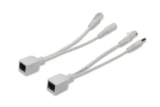 Produktfoto för DIGITUS Passive PoE cable kit DN-95001 - Ström över Ethernet (PoE)-kabelsats - DC-uttag 5,5 mm - CAT 5e