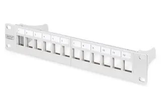 Produktfoto för DIGITUS Professional DN-91419 - Patch-panel - rackmontering - grå, RAL 7035 - 1U - 10 - 12 portar