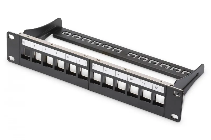 Alternativ bild 0 för DIGITUS Professional DN-91420 - Kopplingspanel (tom) - STP - svart, RAL 9005 - 1U - 10 - 12 portar