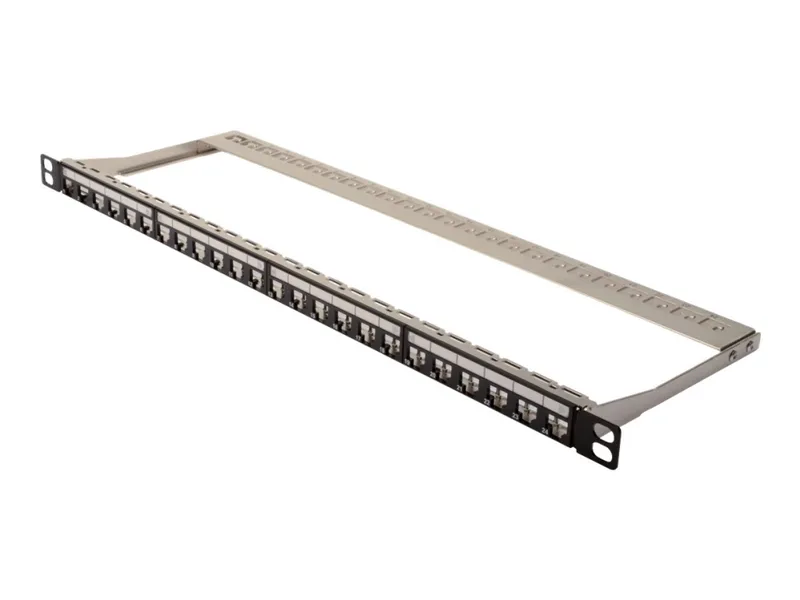 Alternativ bild 0 för DIGITUS Professional DN-91422 - Patch-panel - CAT 6a - STP - svart, RAL 9005 - 0.5U - 19 - 24 portar