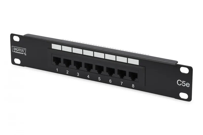 Alternativ bild 0 för DIGITUS Professional DN-91508U - Patch-panel - CAT 5e - UTP - RJ-45 X 8 - 1U - 10