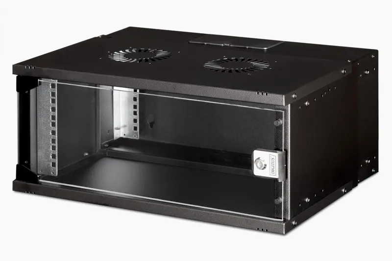 Alternativ bild 0 för Digitus SOHO PRO Series - Skåp - 540 x 400 mm (BxD) - väggmontering - RAL 9005, svart - 4U - 19