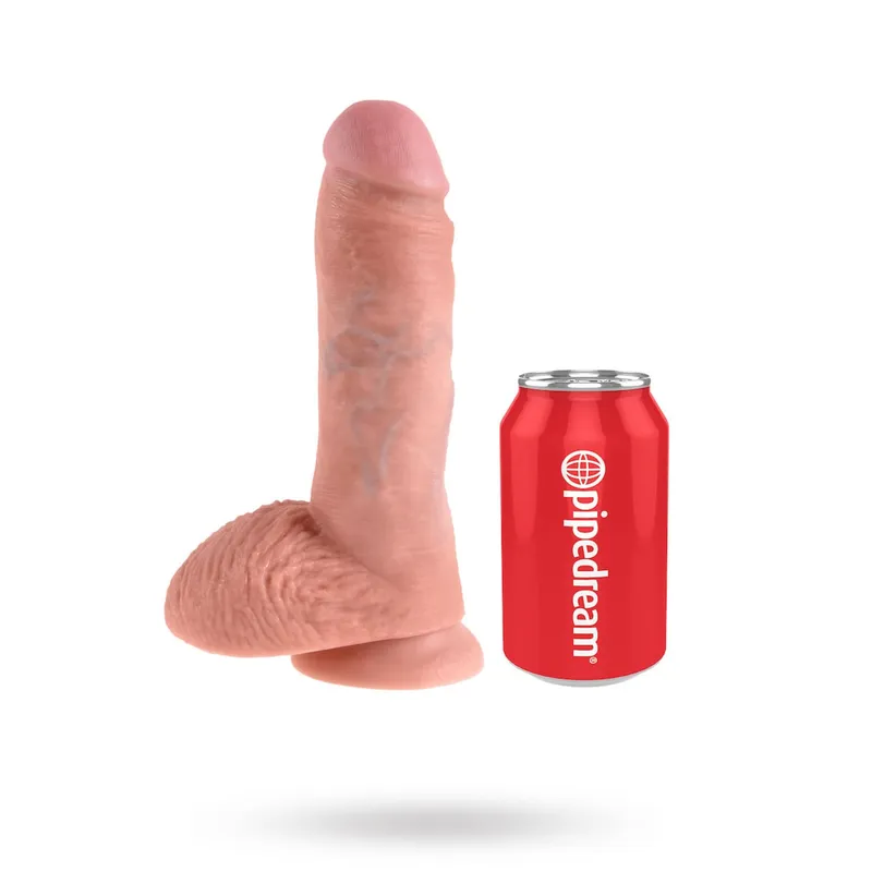 Alternativ bild 0 för Dildo med Pung 22.5 cm - Ljus Hudfärg