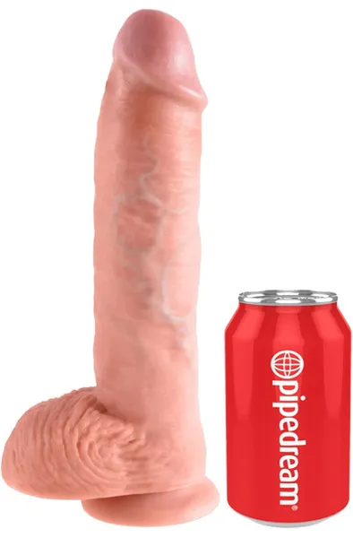 Bild 2 för Dildo med Pung 27 cm - Ljus Hudfärg