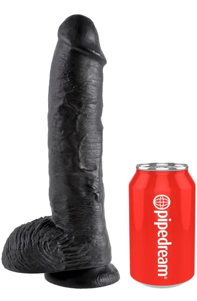 Bild 2 för Dildo med Pung 27 cm - Svart