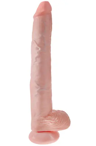 Produktfoto för Dildo med Pung 38 cm - Ljus hudfärg