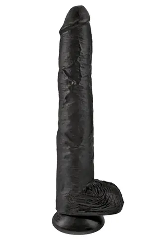 Produktfoto för Dildo med Pung 38 cm - Svart