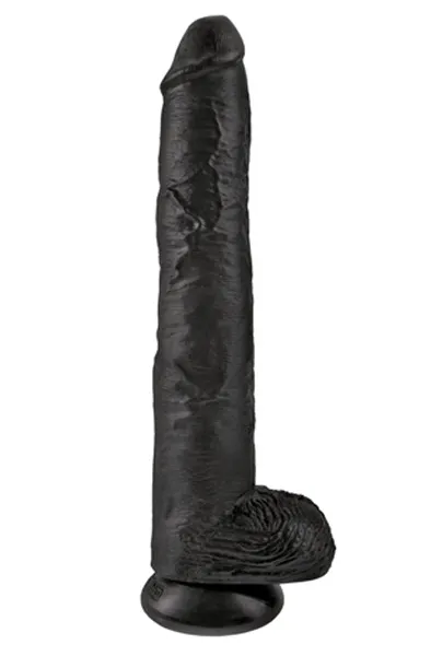 Bild 1 för Dildo med Pung 38 cm - Svart
