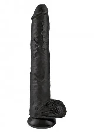Produktfoto för Dildo med Pung 38 cm - Svart