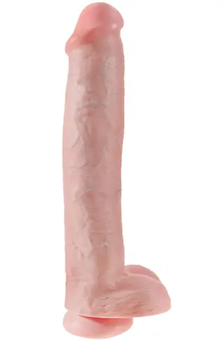 Produktfoto för Dildo med Pung 42 cm - Ljus Hudfärg