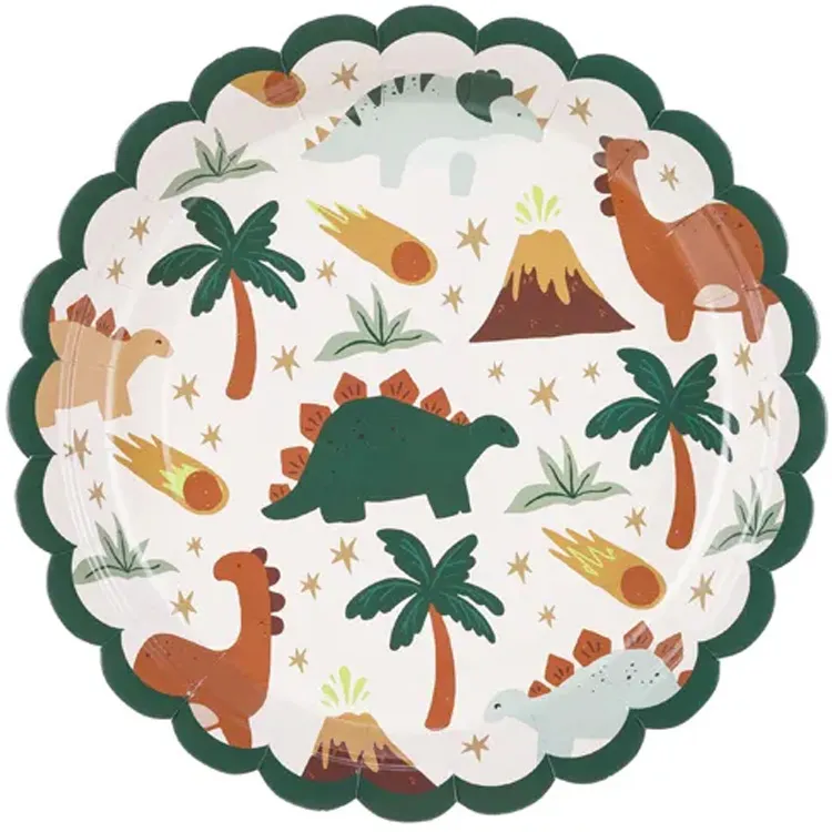 Alternativ bild 0 för Dinosaurier Triceratops Pappersassiette 6-pack