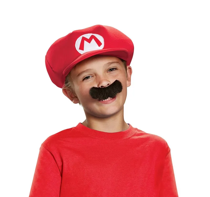 Alternativ bild 0 för Disguise Super Mario Role Play Mario Hat & Mustache