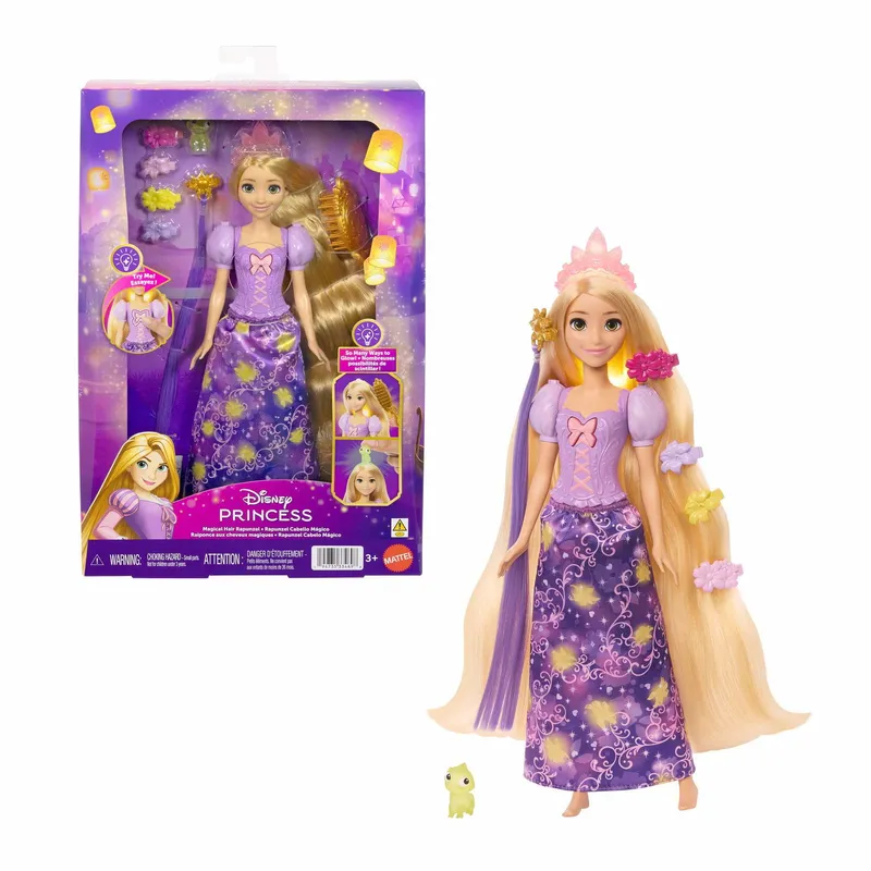 Bild 1 för Disney Prinsessan Rapunzel Docka med Färgskiftande Hår