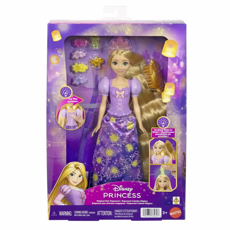 Bild 2 för Disney Prinsessan Rapunzel Docka med Färgskiftande Hår
