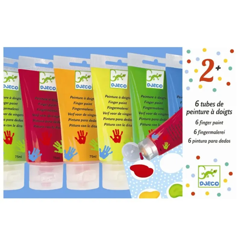 Alternativ bild 0 för Djeco Fingerfärg 6-pack