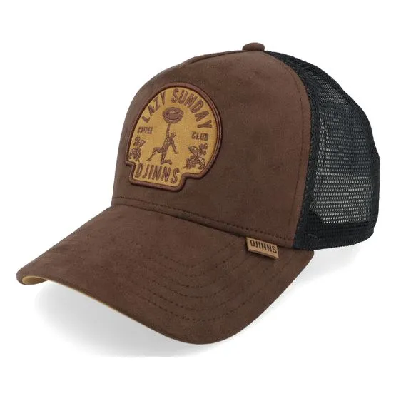 Bild 1 för Djinns - Brun trucker Keps - Lazy Classic Coffee/Black Trucker @ Hatstore