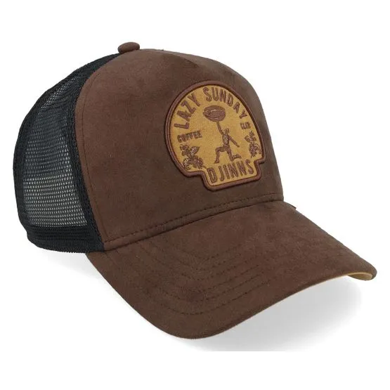 Bild 2 för Djinns - Brun trucker Keps - Lazy Classic Coffee/Black Trucker @ Hatstore