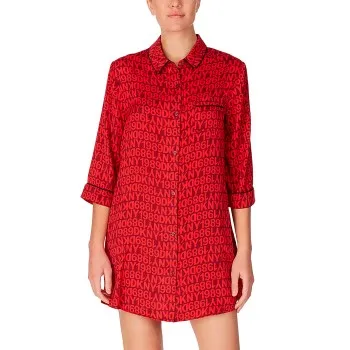 Alternativ bild 0 för DKNY Only In DKNY Boyfriend Shirt Röd polyester Small Dam