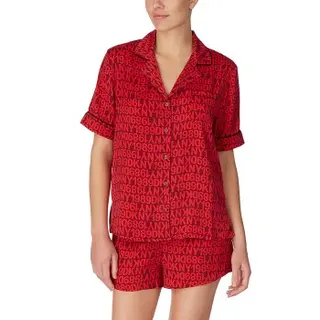 Produktfoto för DKNY Only In DKNY Top And Boxer Pj Set Röd polyester Small Dam