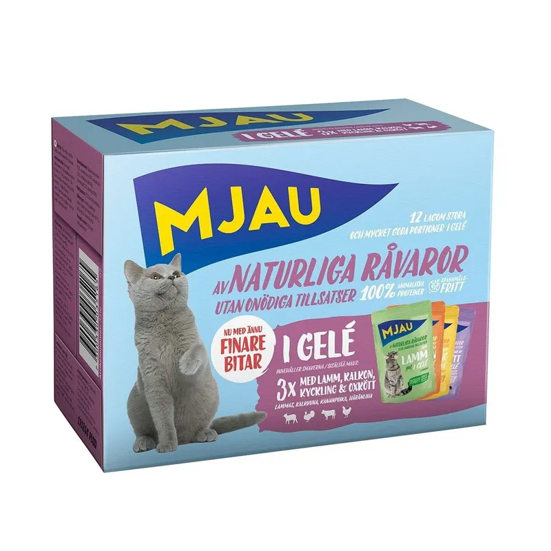 Bild 2 för Doggy Mjau Pouch Multipack Köttsmaker i Gelé 12x85 g