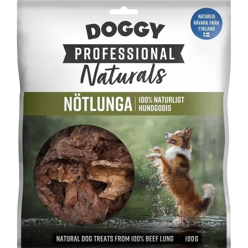 Bild 2 för Doggy Professional Naturals Hundgodis Nötlunga 100 g