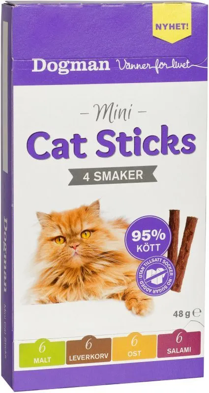 Alternativ bild 0 för Dogman Cat sticks Mini 48g