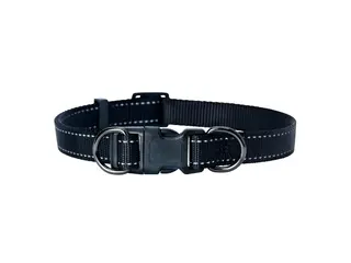 Produktfoto för Dogman Just. halsb Iris svart 35-60cm