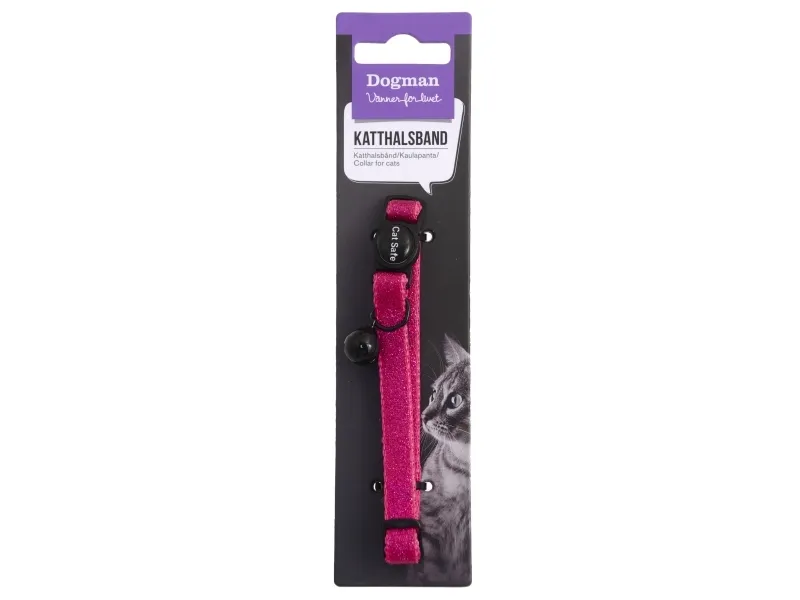 Alternativ bild 0 för Dogman Katthalsband Glitter rosa