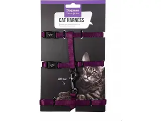 Produktfoto för Dogman Kattsele-set Findus Lila