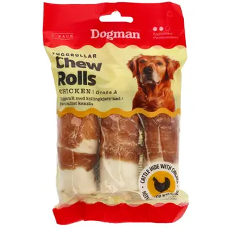 Produktfoto för Dogman Tuggrullar Kyckling 10 cm 3-pack