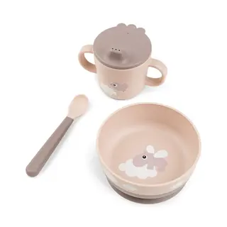 Produktfoto för Done by Deer First Meal set Foodie, happy clouds rosa