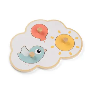 Produktfoto för Done by Deer First peg puzzle Happy clouds Colour Mix