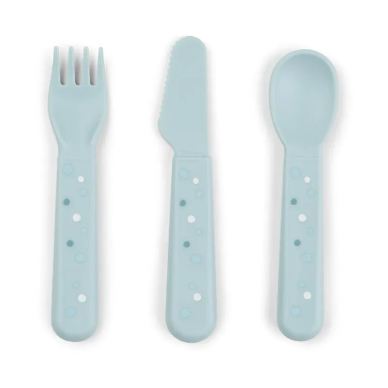 Alternativ bild 0 för Done by Deer Foodie Bestick Happy Dots Blue