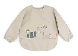 Produktfoto för Done by Deer haklapp med ärm och ficka, Lalee sand