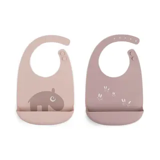 Produktfoto för Done by Deer Haklapp Silikon Ozzo Powder 2-pack