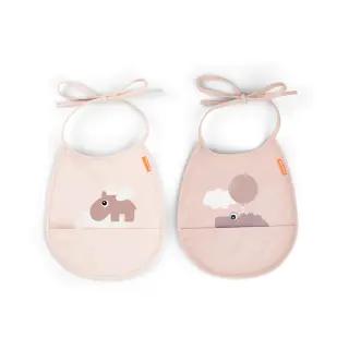 Produktfoto för Done by deer Happy Clouds Tiny haklapp 2-pack Powder