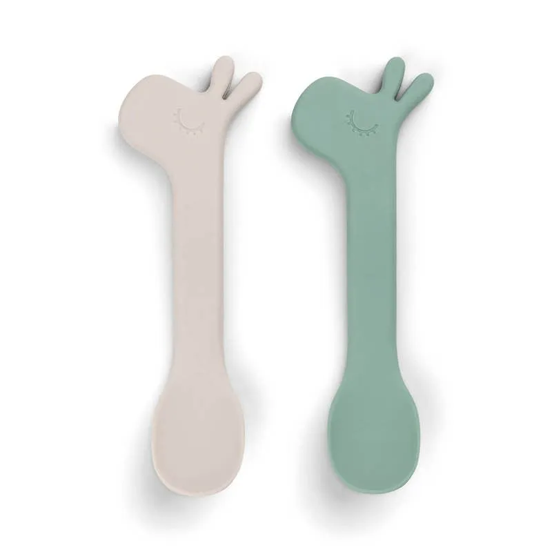 Bild 1 för Done by Deer Sked silikon Lalee Green 2-pack