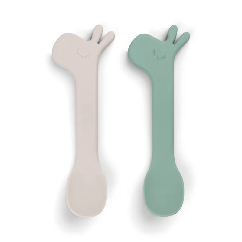Bild 2 för Done by Deer Sked silikon Lalee Green 2-pack