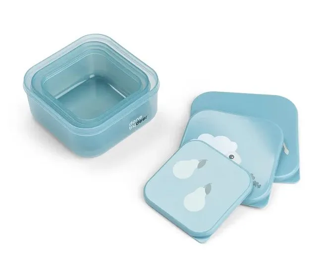 Bild 2 för Done By Deer Snack Box  3-pack Tiny Farm (Blue)