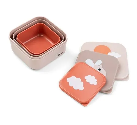 Bild 1 för Done by Deer snack box set Happy Cloud 3 delar, powder