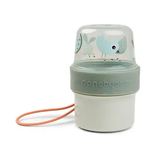 Produktfoto för Done by Deer To go 2-way snack container S Birdee Green