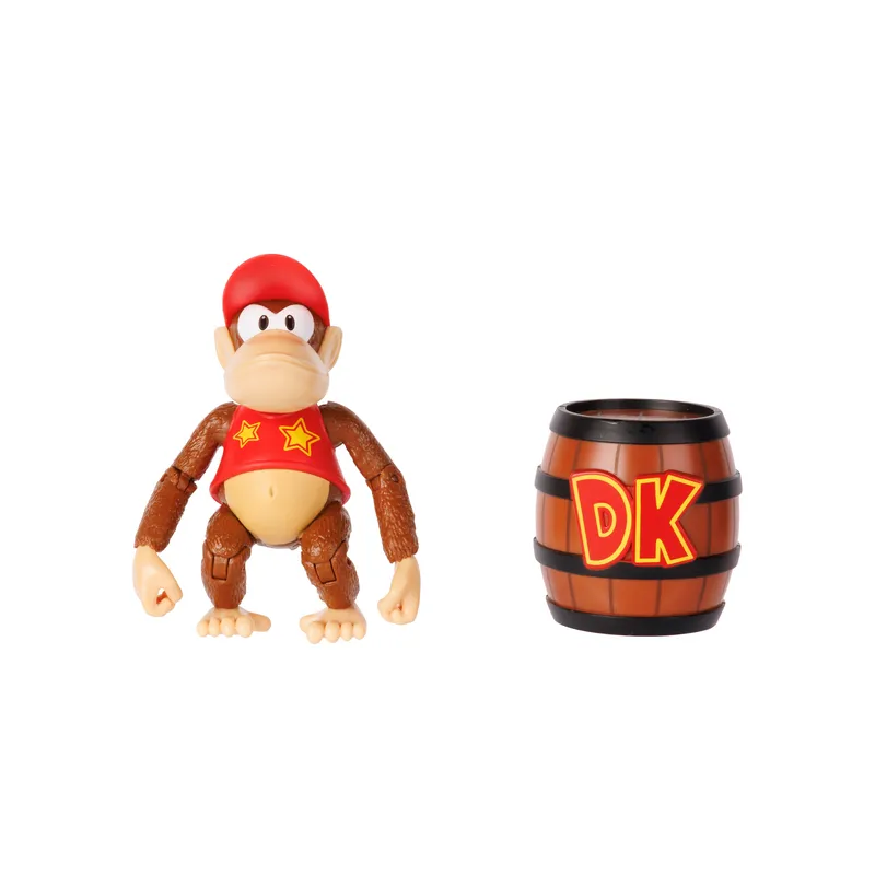 Alternativ bild 0 för Donkey Kong Figur 10cm Diddy Kong with DK Barrel