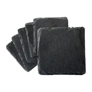 Produktfoto för Dorre - Glasunderlägg 10x10 cm 6-pack Svart