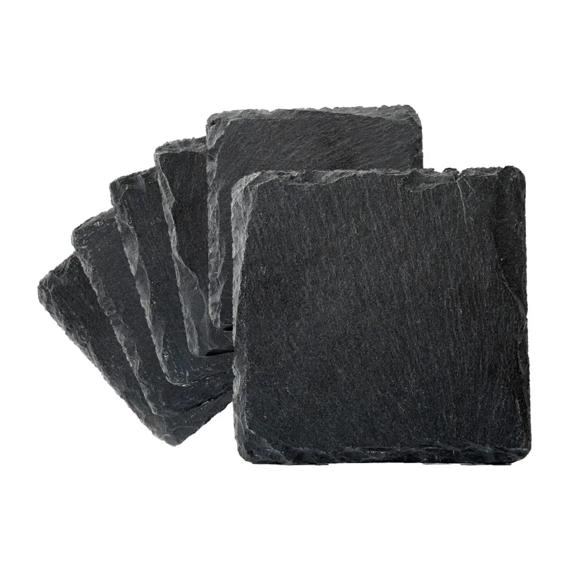 Alternativ bild 0 för Dorre - Glasunderlägg 10x10 cm 6-pack Svart