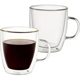 Produktfoto för Dorre - Kaffekopp dubbelväggad 2-pack 24 cl Klar